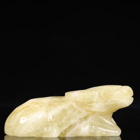 An Exquisite Crystal Buffalo Ornament