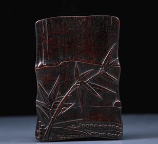 An Exquisite Zitanwood Bamboo Pattern Box