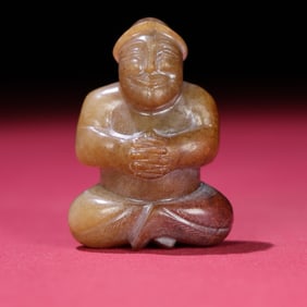 An Exquisite White Jade Figure Ornament