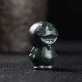 An Exquisite Cyan jade Figure Pendant