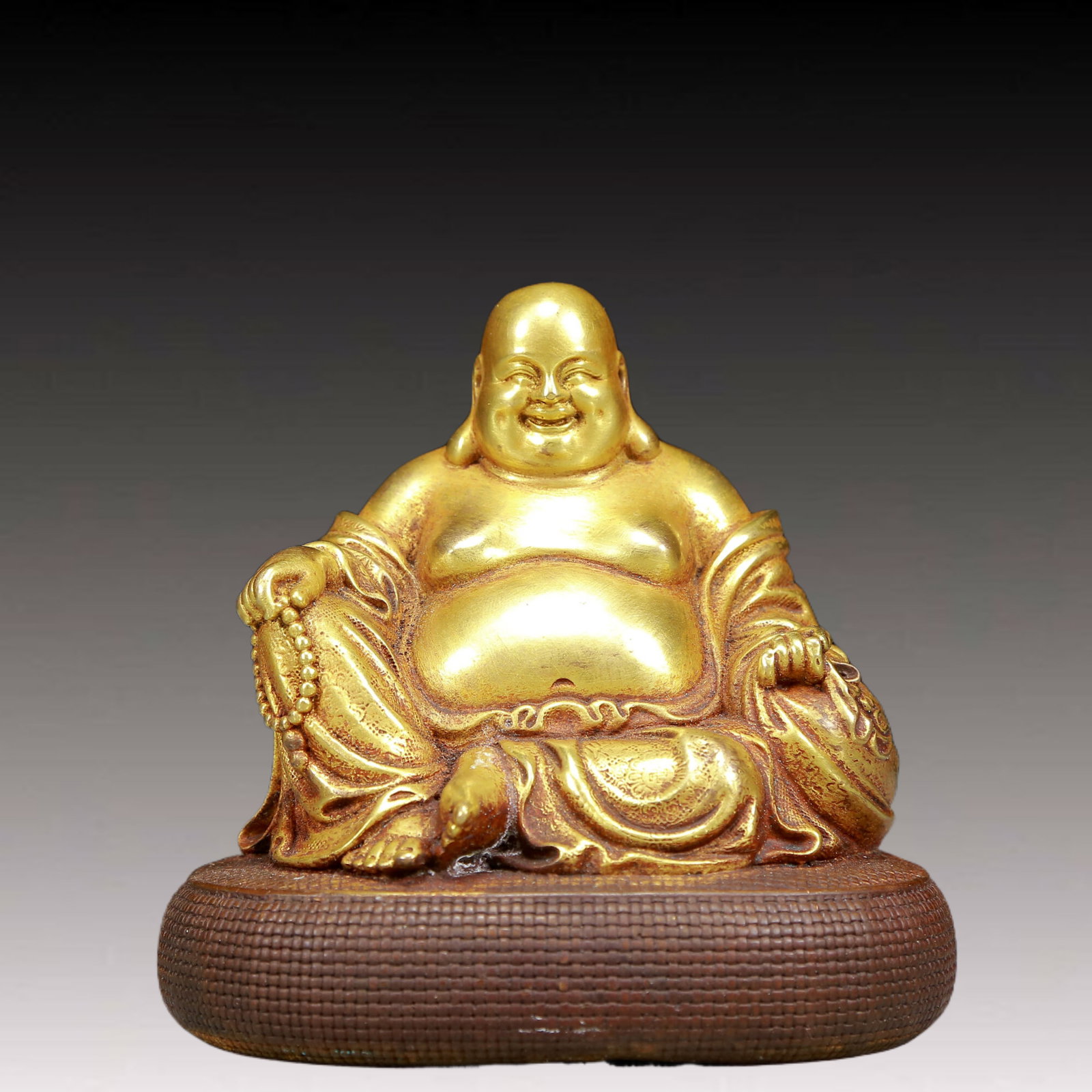 A Solemn Gilt Bronze Statue of Maitreya Buddha (1 of 6)