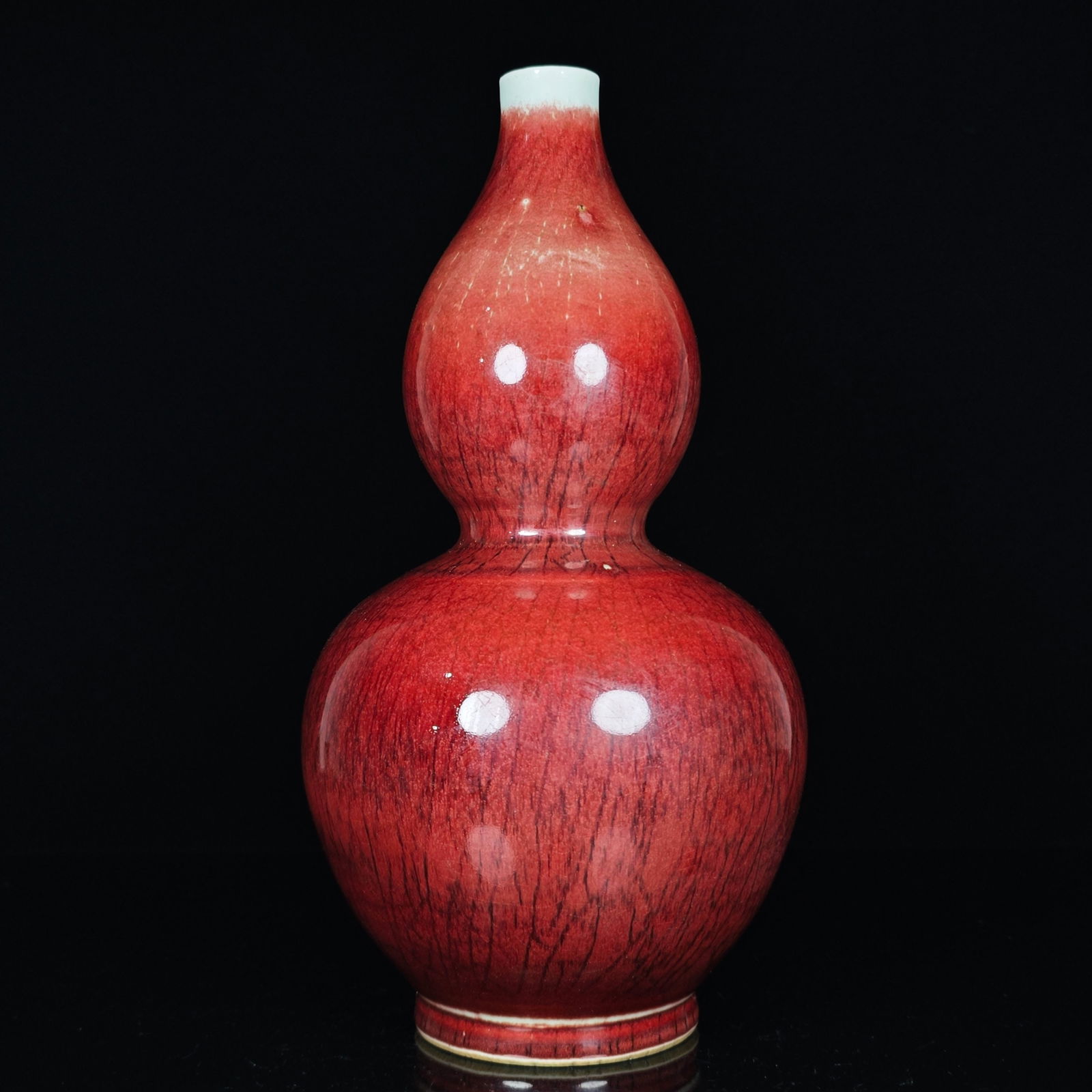 An Exquisite Flambe Glazed Gourd-Shaped Vase (1 of 9)