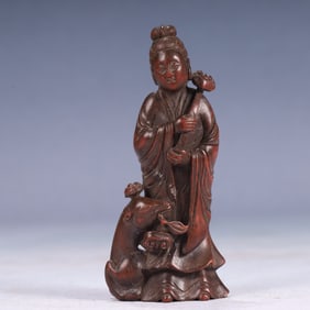 An Exquisite Boxwood Figure Ornament