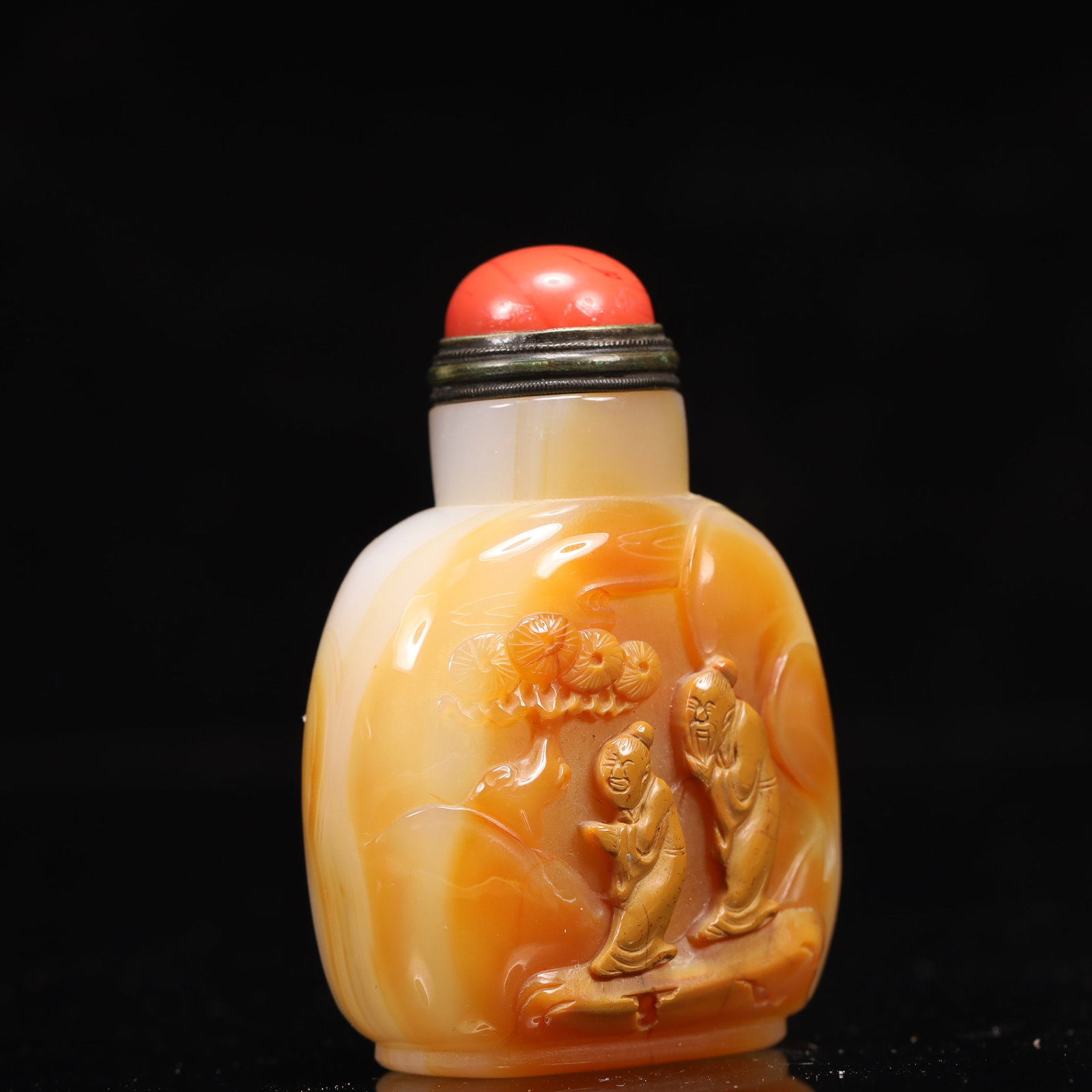 An Exquisite Agate Figure Pattern Snuff Bottle - 3