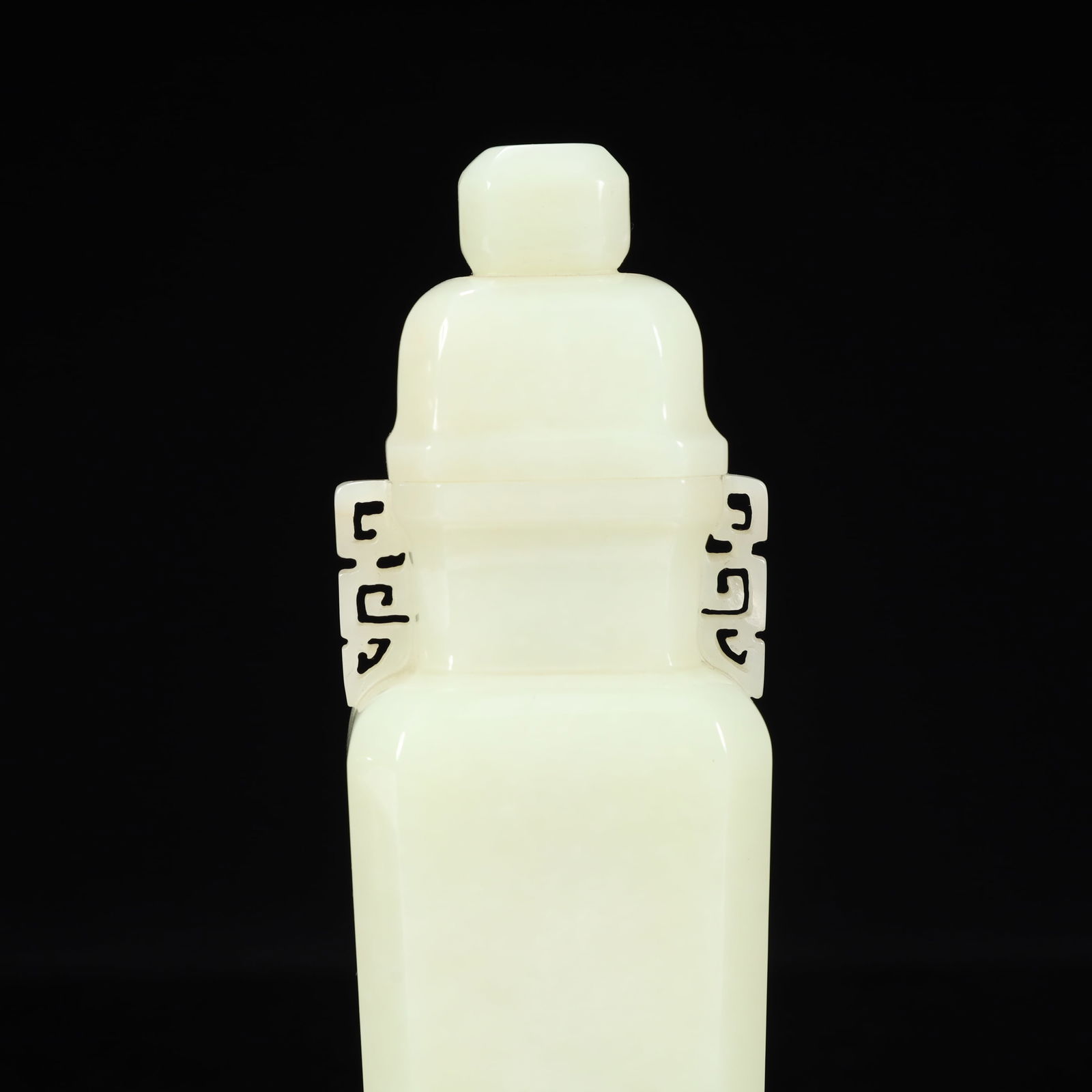 An Exquisite White Jade Double-Ears Bottle - 2