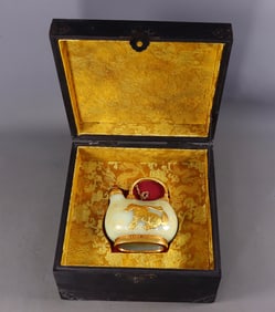 An Exquisite White Jade Covered silver-gilt Horse Pattern Ewer