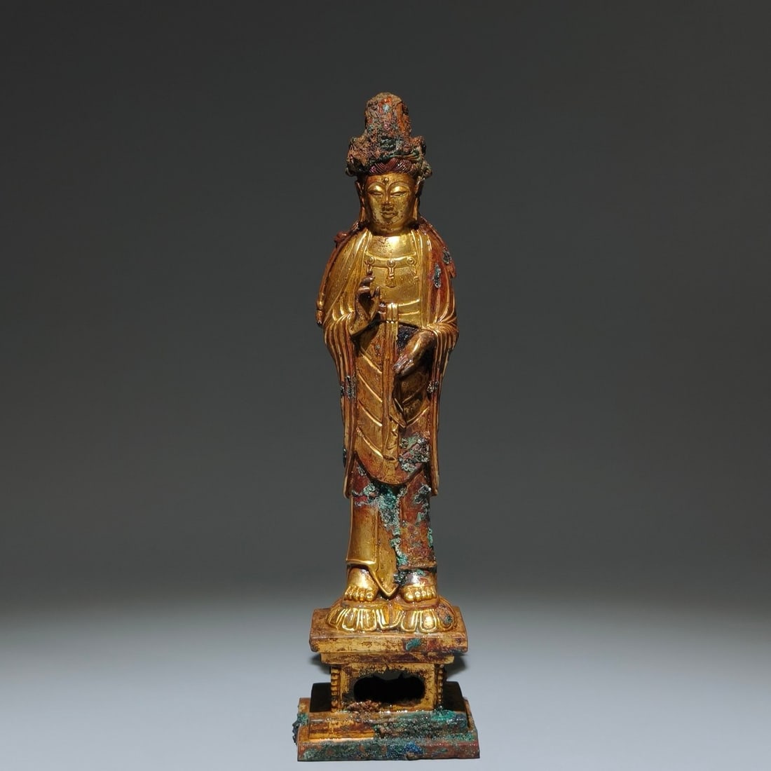 A Solemn Gilt Bronze Buddha Statue (1 of 9)