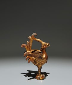 An Exquisite Gilt Bronze Phoenix Ornament