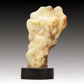 A Superb White Jade Boulder