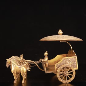 A Rare Gilt Bronze Dragon Pattern Carriage