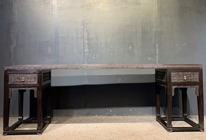 A Huge Zitanwood Dragon Pattern Table