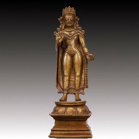 A Solemn A Rare Statue of Bodhisattva