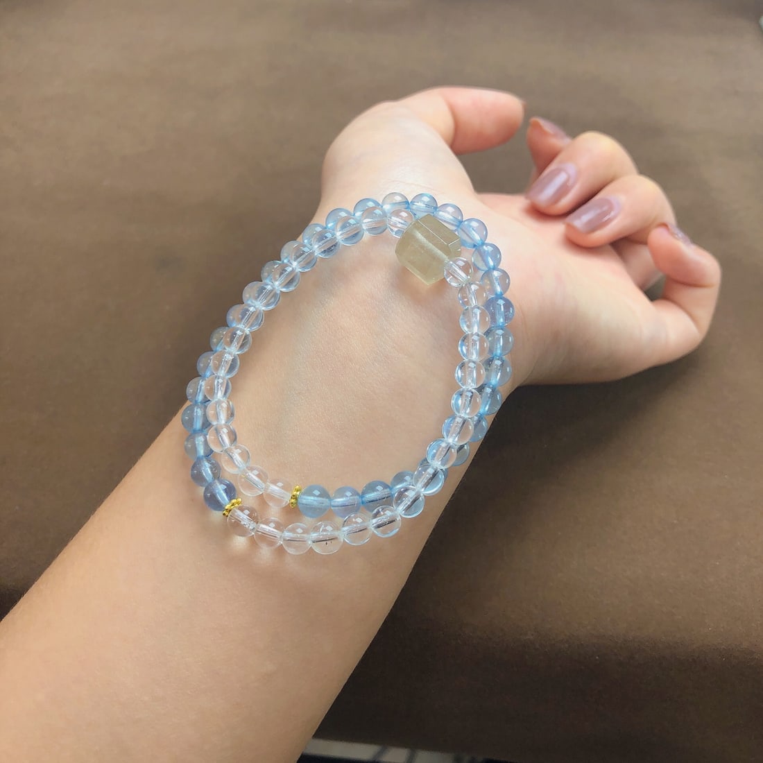 An Exquisite Aquamarine Crystal Bracelets - 4