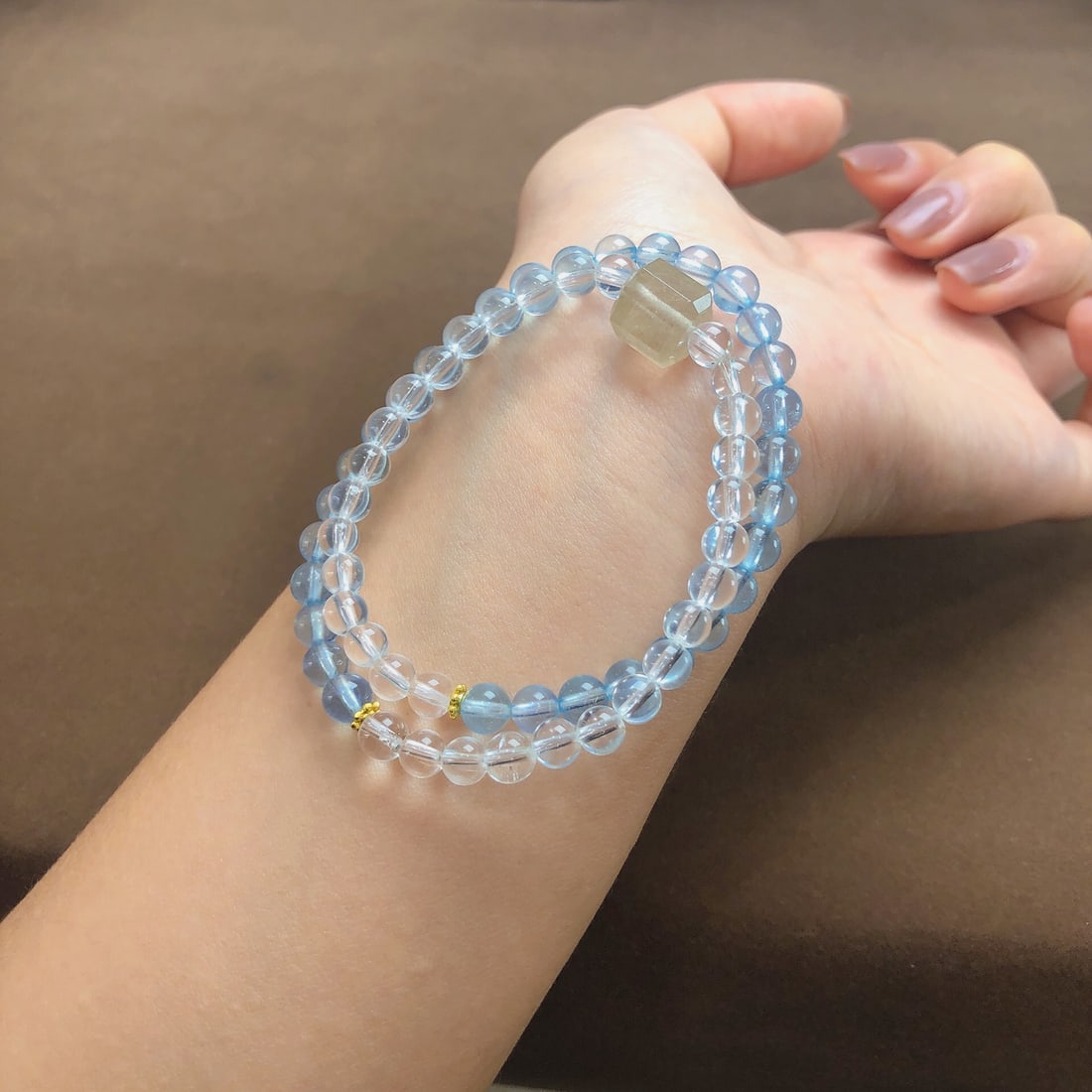An Exquisite Aquamarine Crystal Bracelets - 5