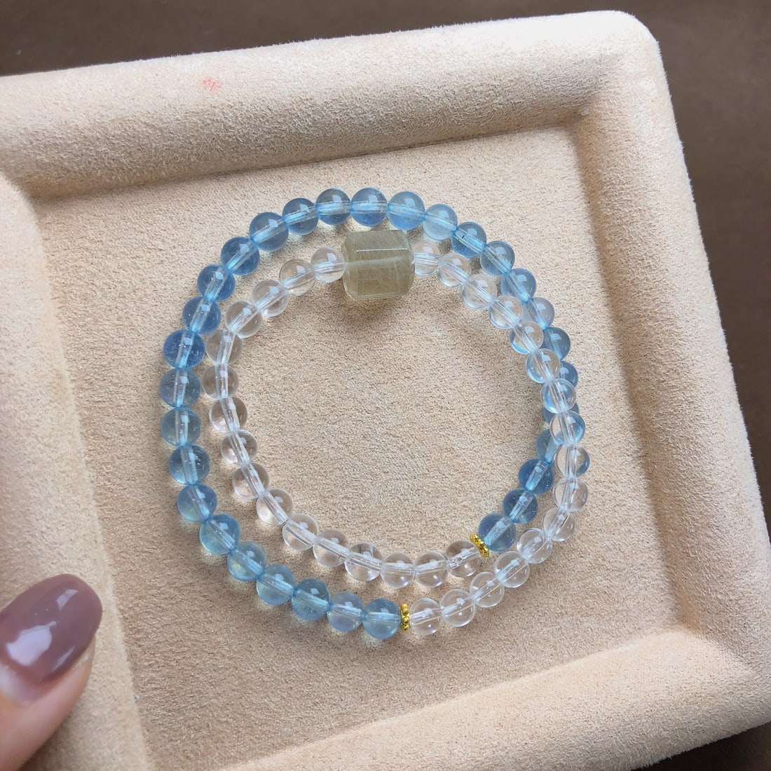 An Exquisite Aquamarine Crystal Bracelets - 8