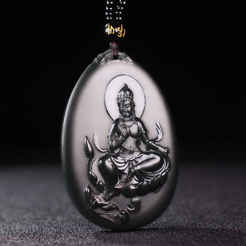 An Exquisite Sapphire Bats,Bamboo and Avalokitesvara Pattern Pendant: An Exquisite Sapphire Bats,Bamboo and Avalokitesvara Pattern Pendant,Size:40mmx62mm 寓意:寓意吉祥 玉脂温润 
