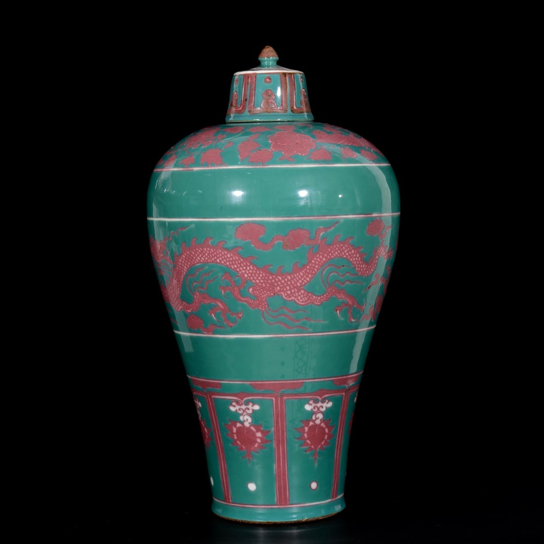 A Huge Underglaze-Red Dragon Pattern Bottle - 5