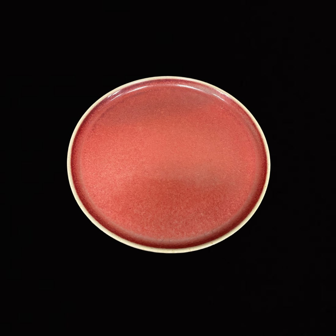 An Exquisite Ruby Red Glazed Plate (1 of 2)