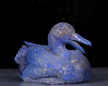 An Exquisite Lapis Lazuli Duck Ornament