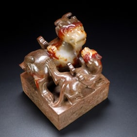 An Archaic Gaogu yu Auspicious Beast Pattern Seal