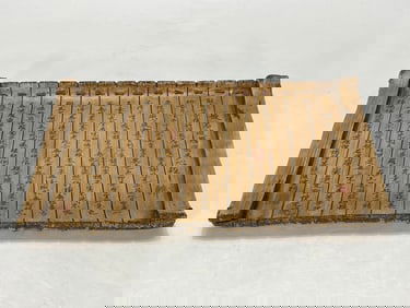 An Exquisite Biomimetic Porcelain Bamboo Slip Ornament,with Poem