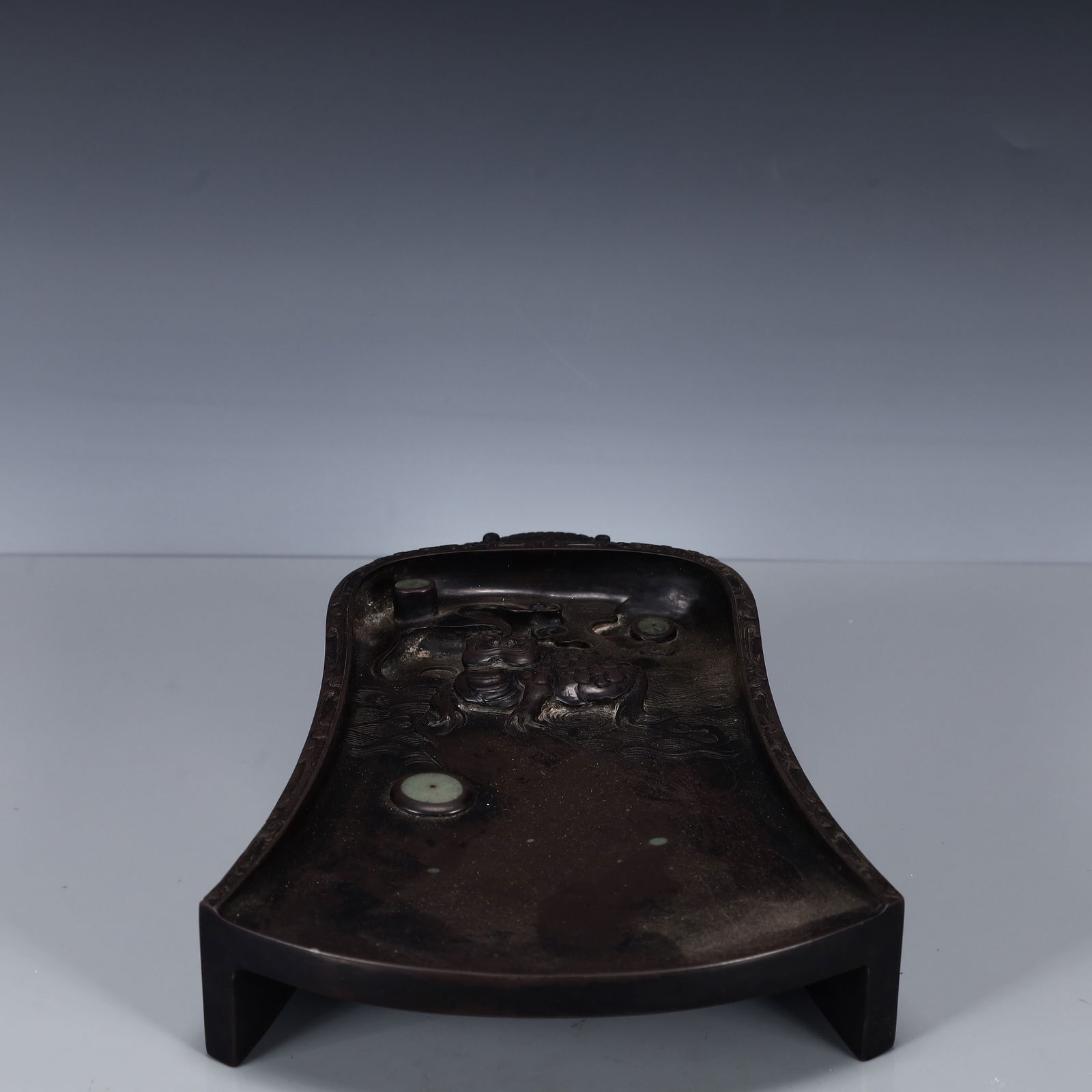 A Rare Auspicious Beast Pattern Inkstone (1 of 7)