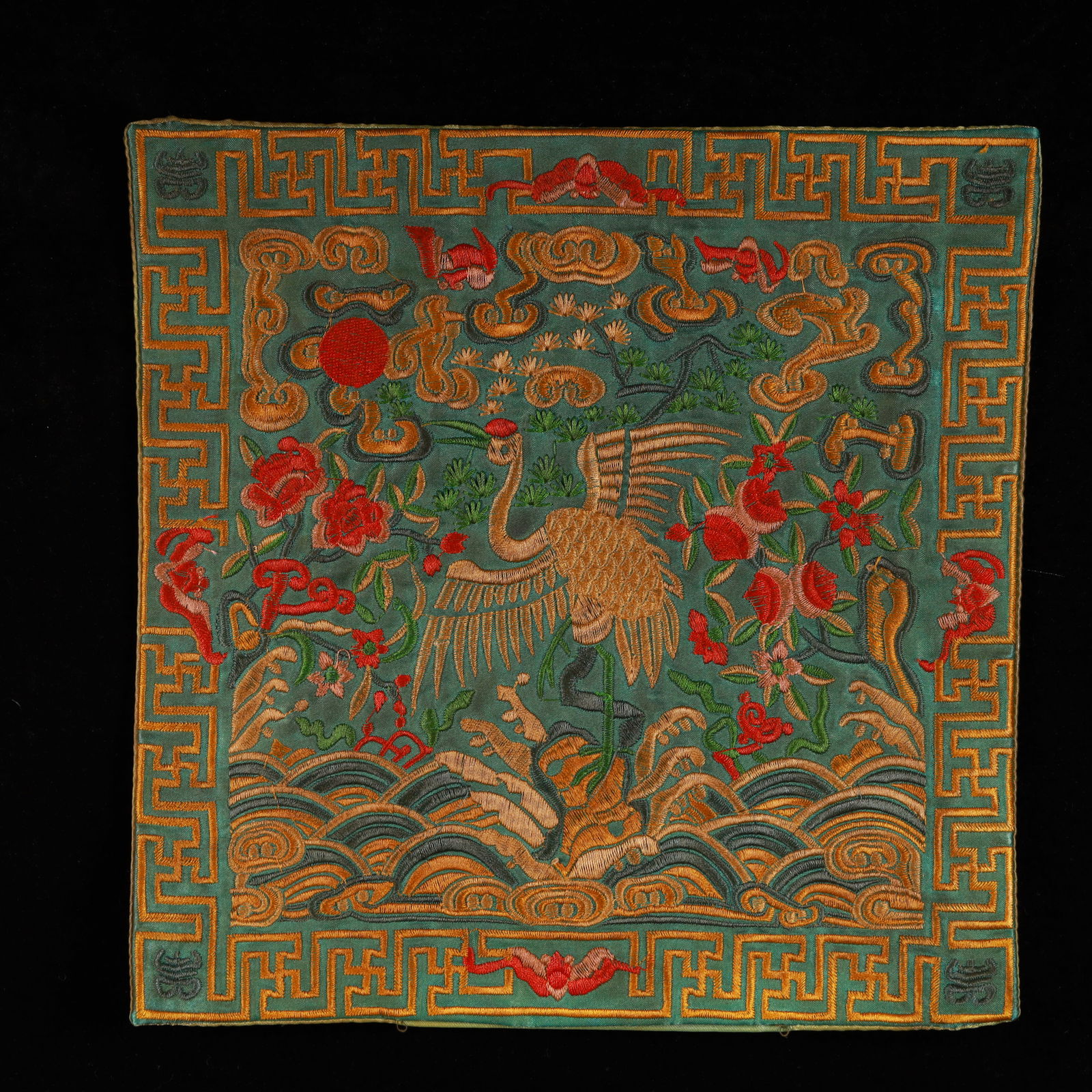 An Exquisite Embroidery Crane Pattern Civil Official Rank Badges (1 of 2)