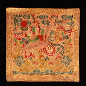 An Exquisite Embroidery Phoenix Pattern Civil Official Rank Badges