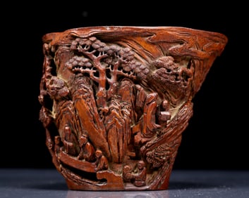 An Exquisite Bamboo Character and Story Pattern Cup