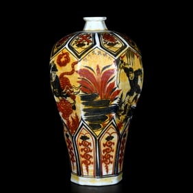 A Huge Blue and White Underglaze-Red Figure and Story Pattern Vase