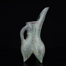 An Archaic Bronze Inscription Tripod Pot