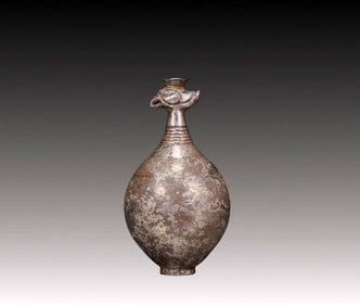 An Exquisite Silver Flower Pattern Vase