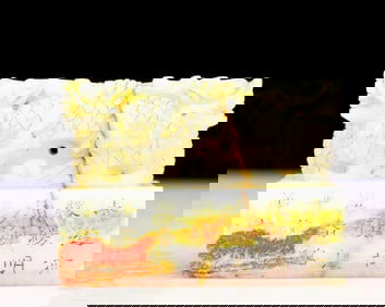 An exquisite white jade dragon seal