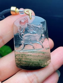 An Exquisite Crystal Kylin Pendant