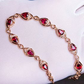 4.88Ctw Natural Tourmaline Bracelet