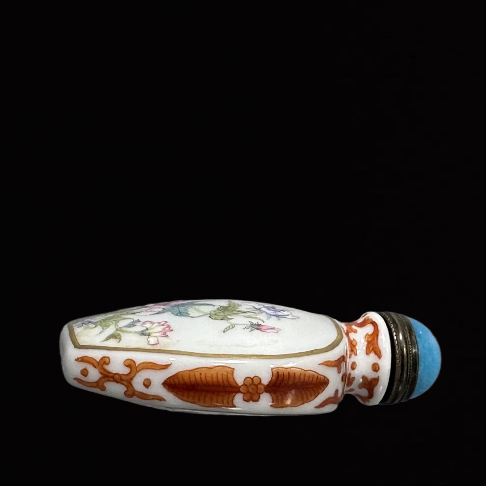 An Exquisite Enamel Flower Pattern Snuff Bottle - 5