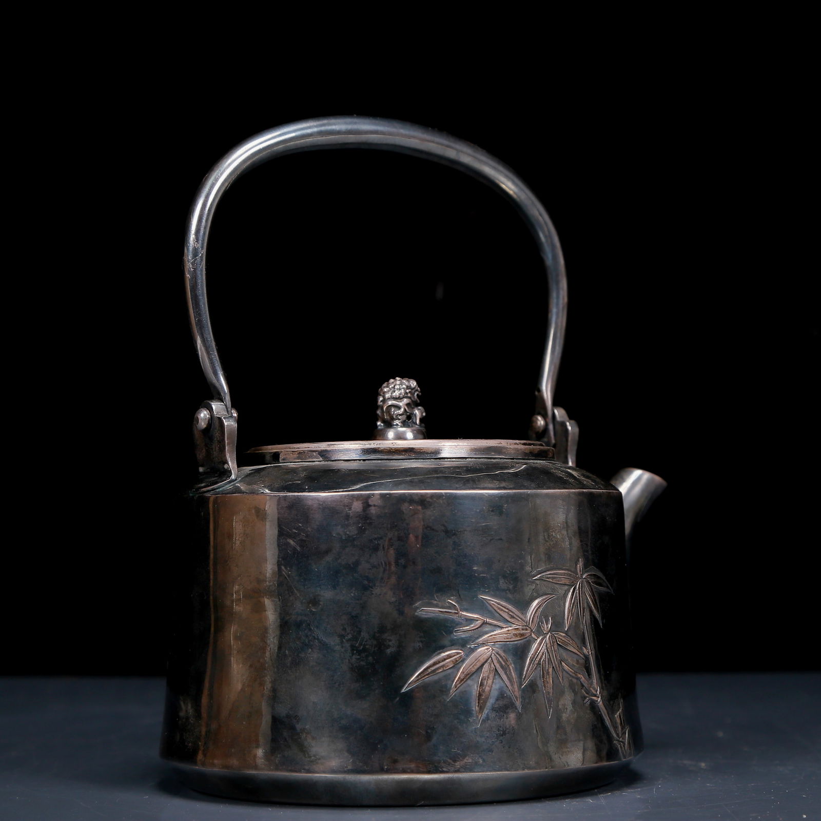 An Exquisite Silver Bamboo Pattern Ewer - 2