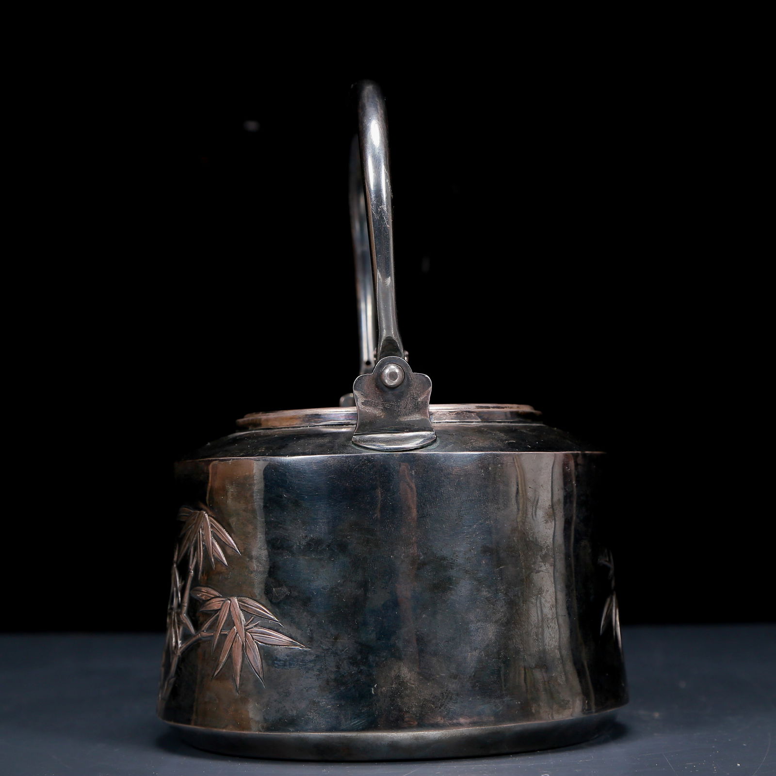 An Exquisite Silver Bamboo Pattern Ewer - 3
