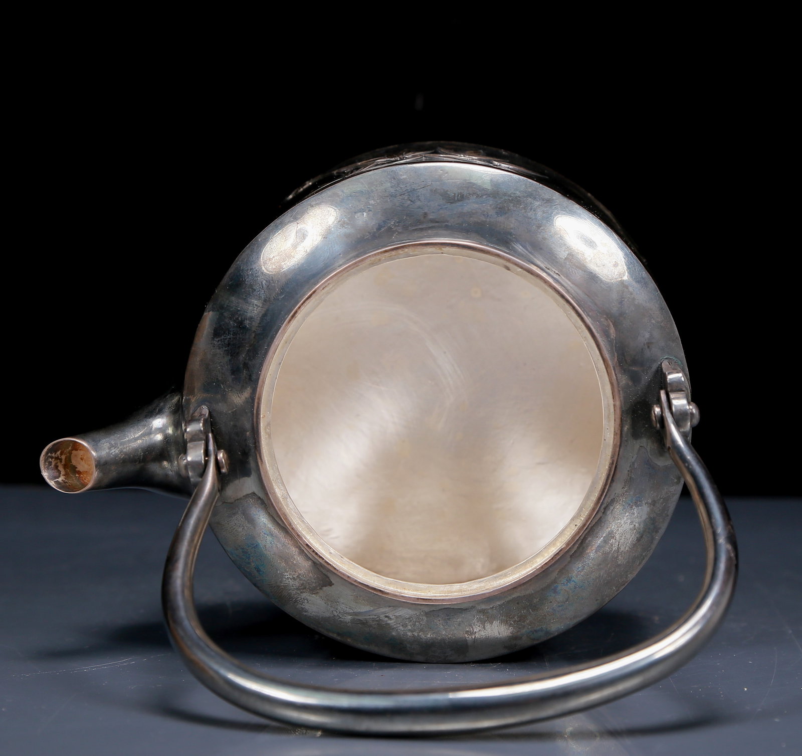 An Exquisite Silver Bamboo Pattern Ewer - 9