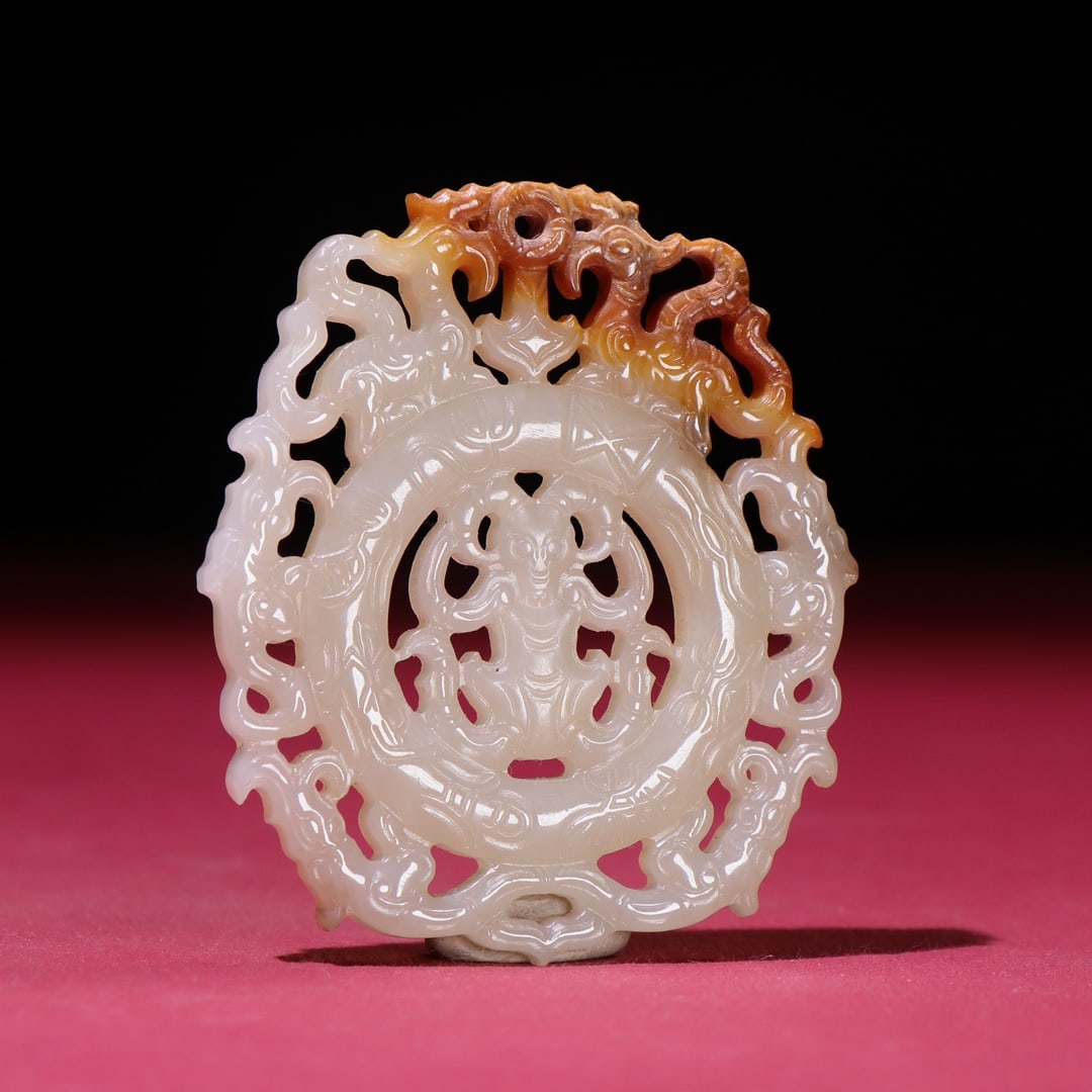 An Exquisite White Jade Phoenix Pattern Pendant - 3
