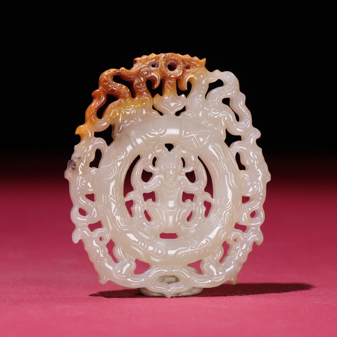 An Exquisite White Jade Phoenix Pattern Pendant - 5