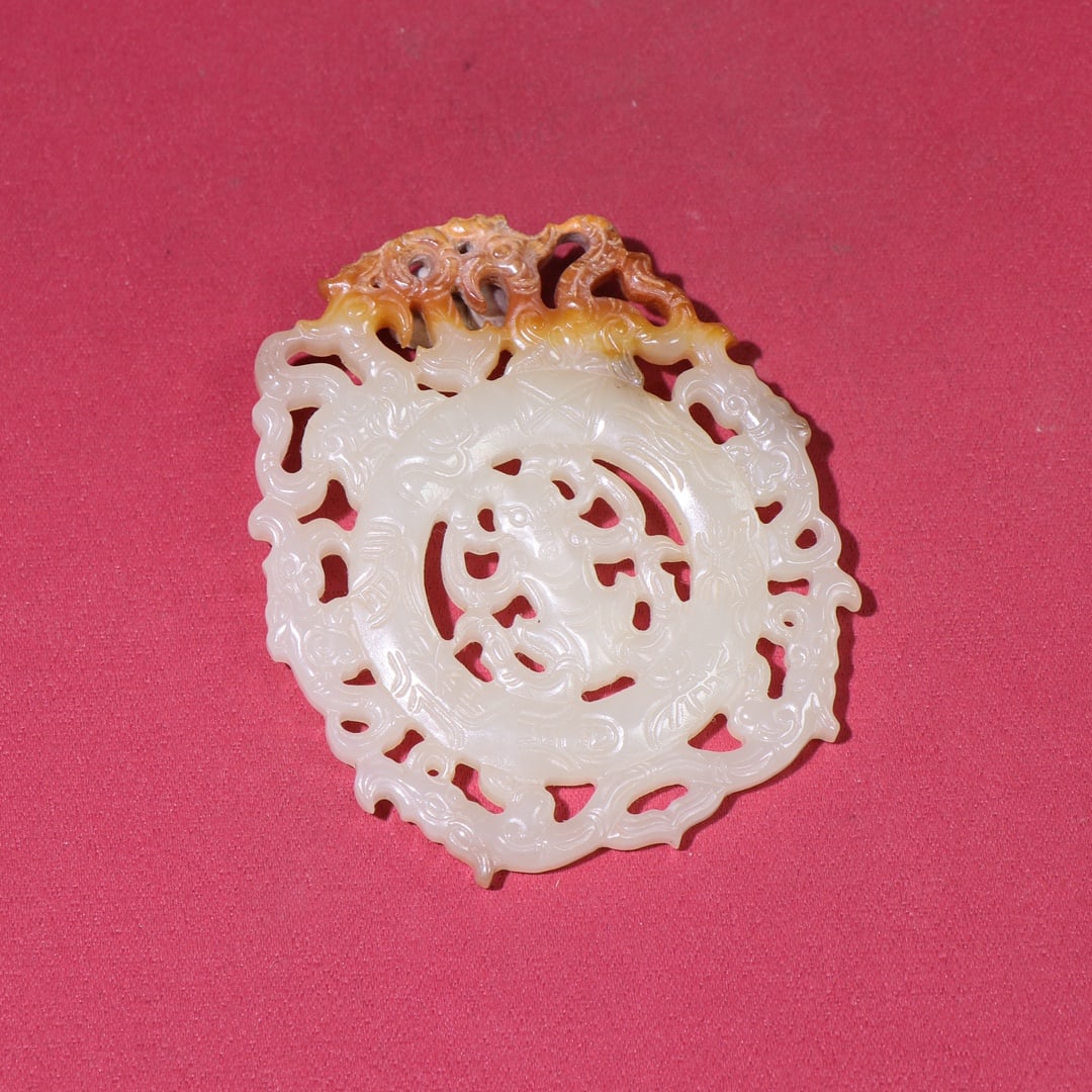 An Exquisite White Jade Phoenix Pattern Pendant - 8