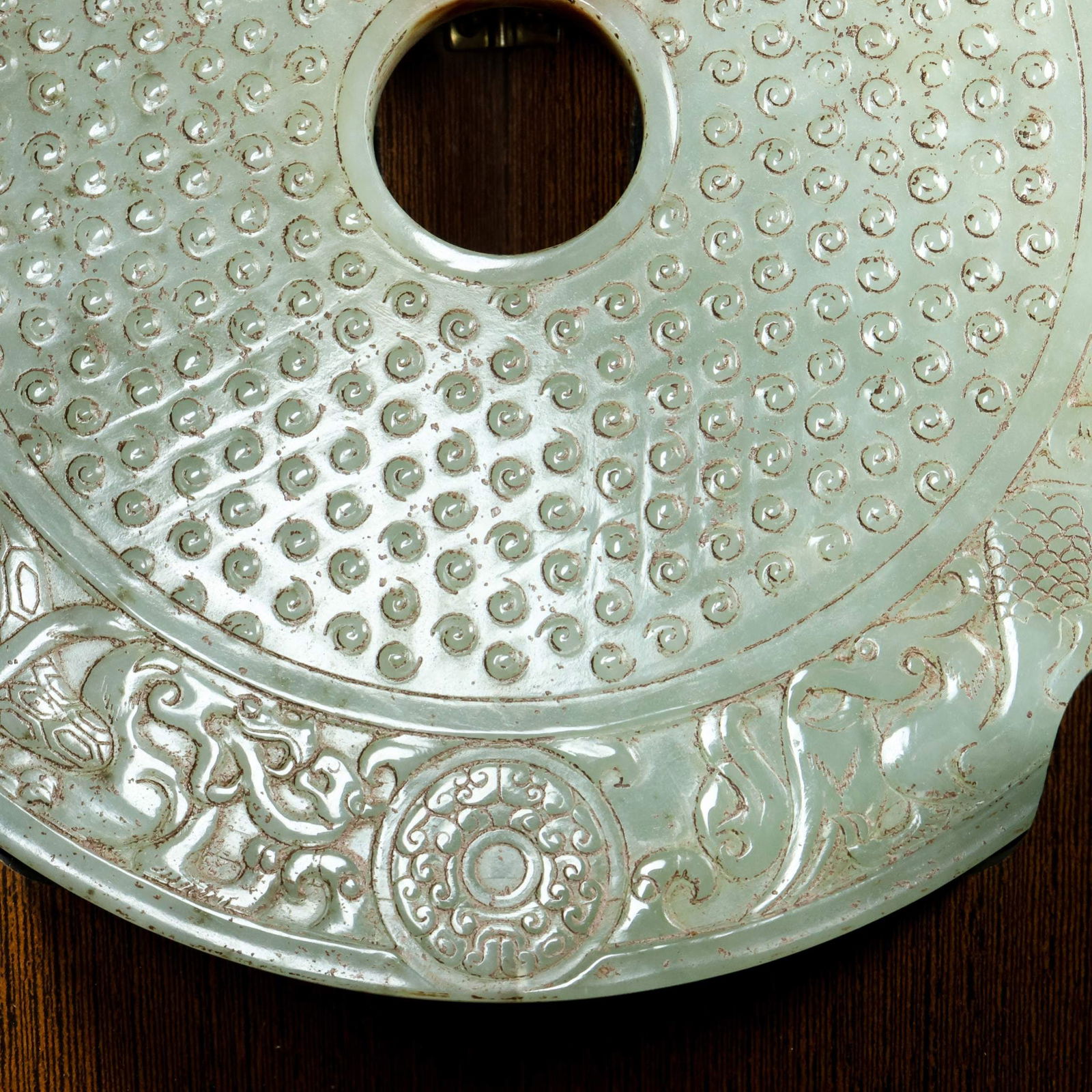 An Exquisite White Jade Dragon Pattern Ornament - 6