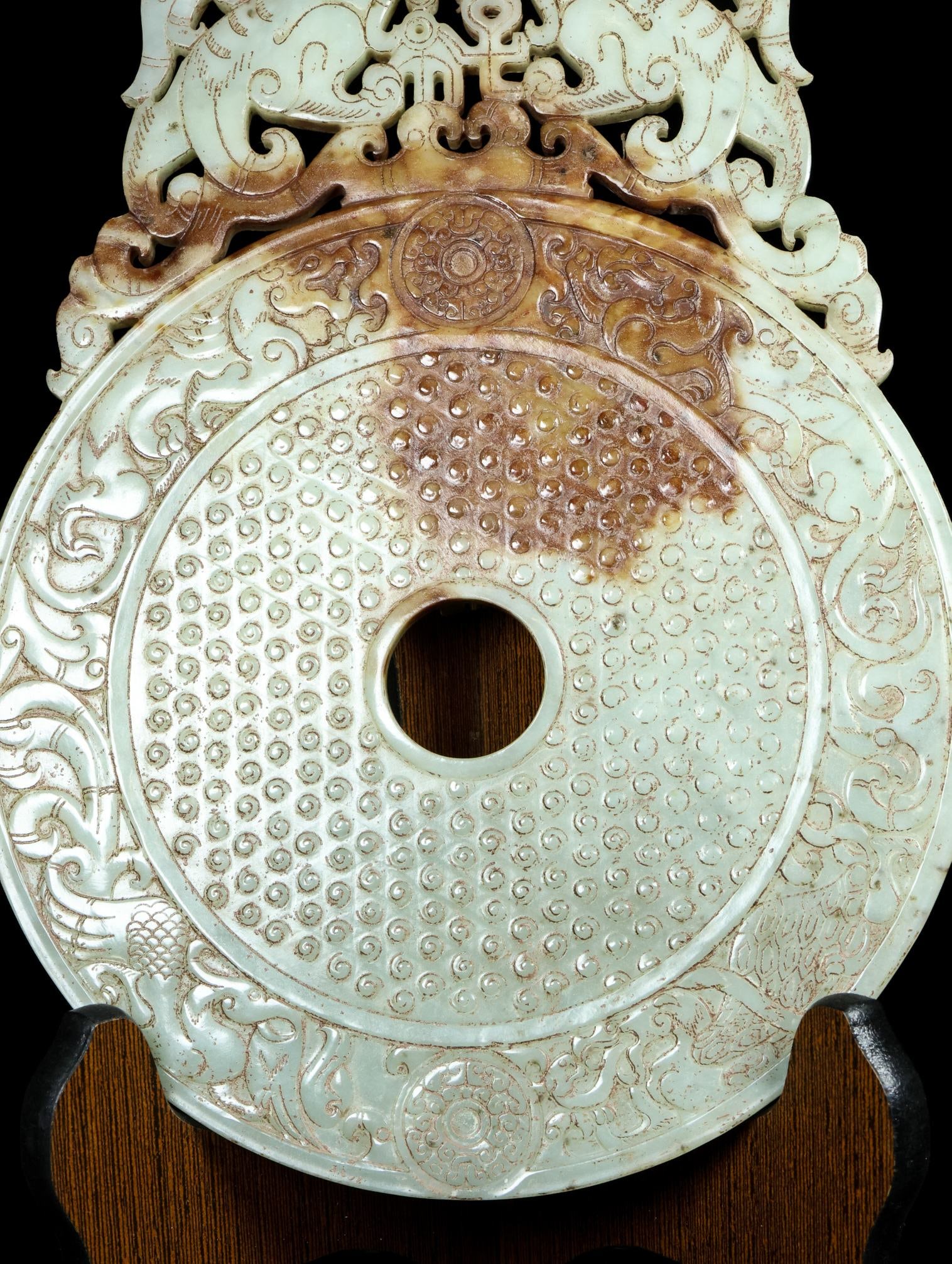 An Exquisite White Jade Dragon Pattern Ornament - 8