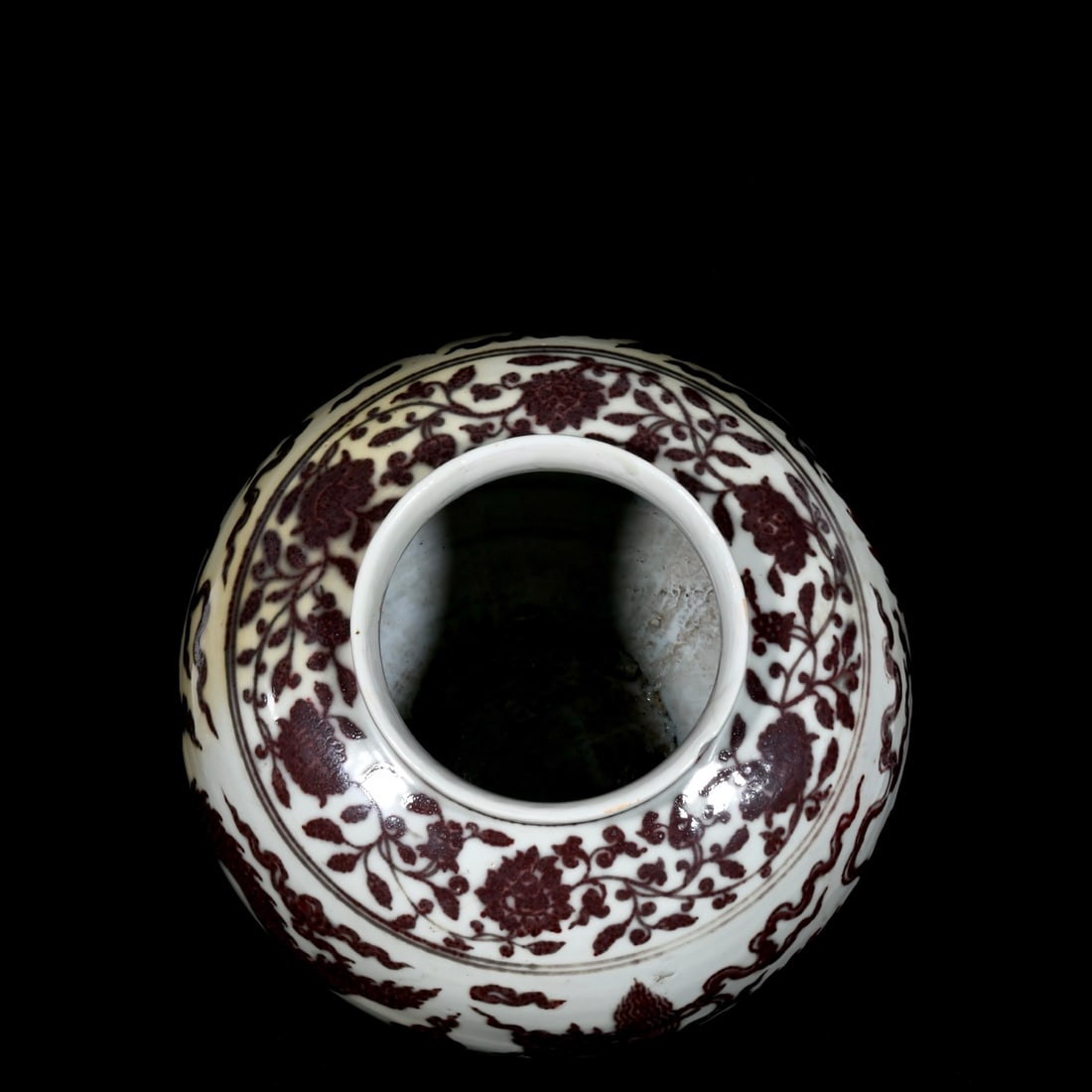 A Rare Underglaze-Red Auspicious Cloud and Dragon Pattern Jar - 8