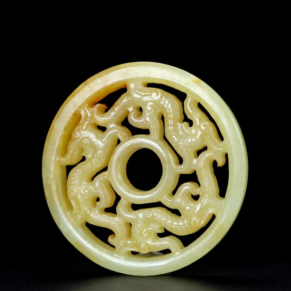 An Exquisite White Jade Dragon Pattern Pendant - 6