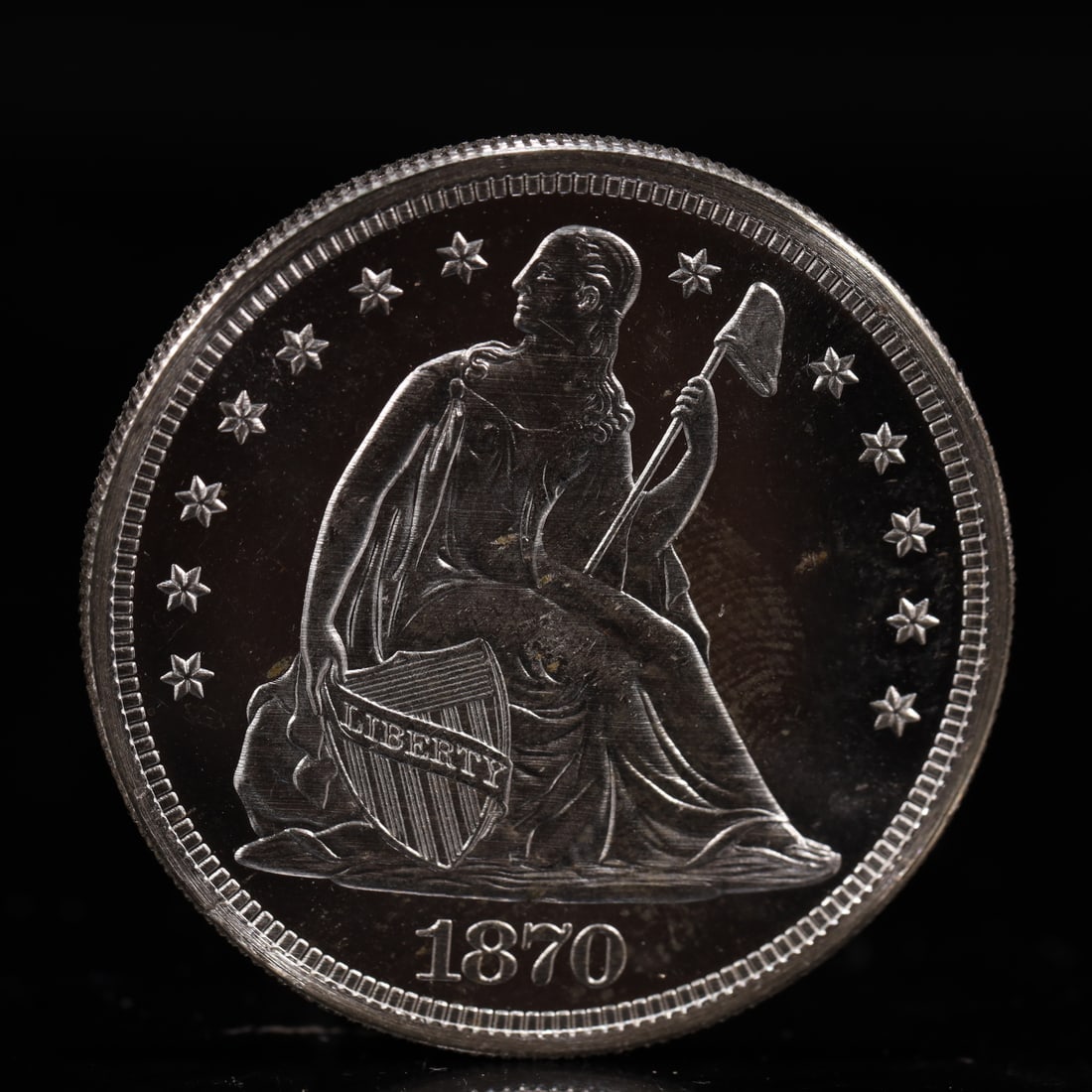 USA One Dollar 1870 Coin (1 of 2)