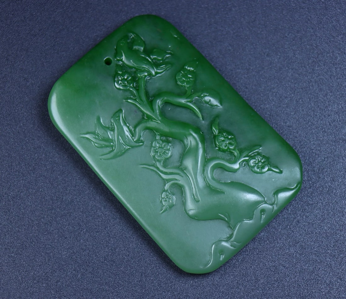 An Exquisite Jasper Flower Pattern Pendant - 3