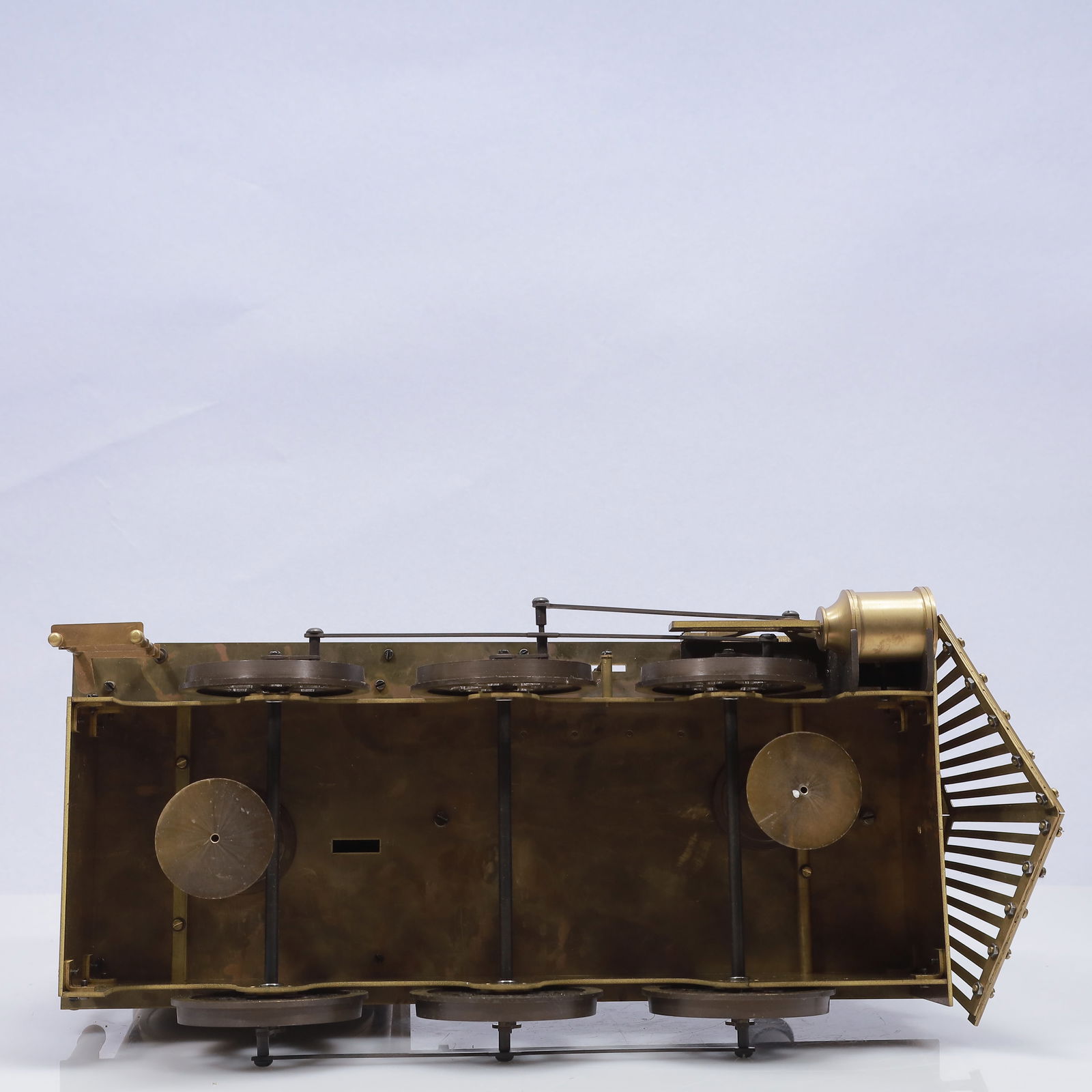 An Exquisite Copper Train Table Clock Ornament - 14