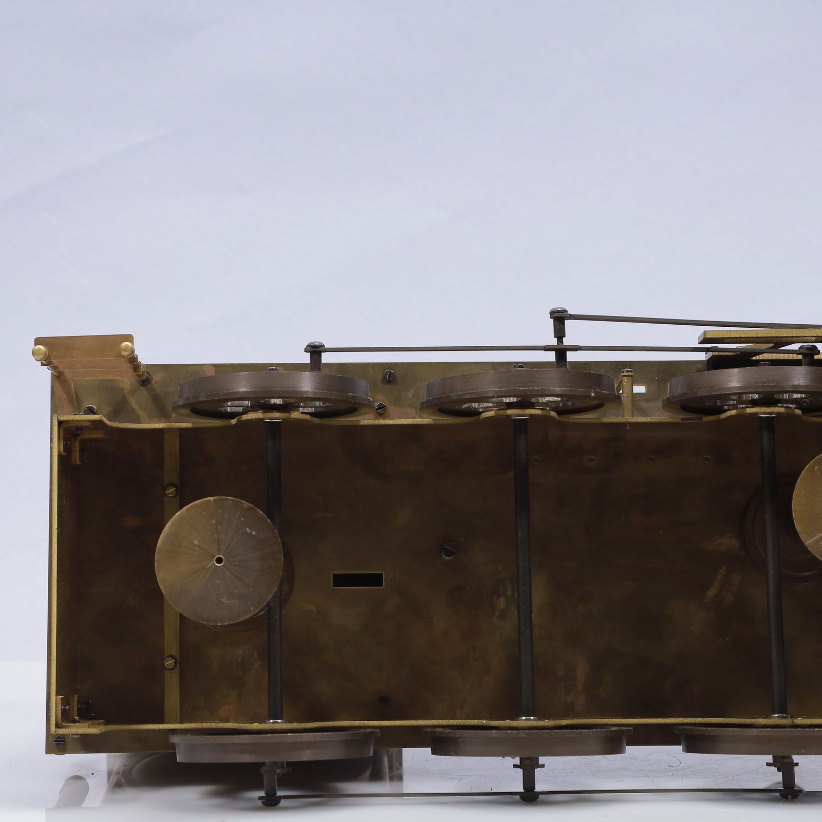 An Exquisite Copper Train Table Clock Ornament - 15